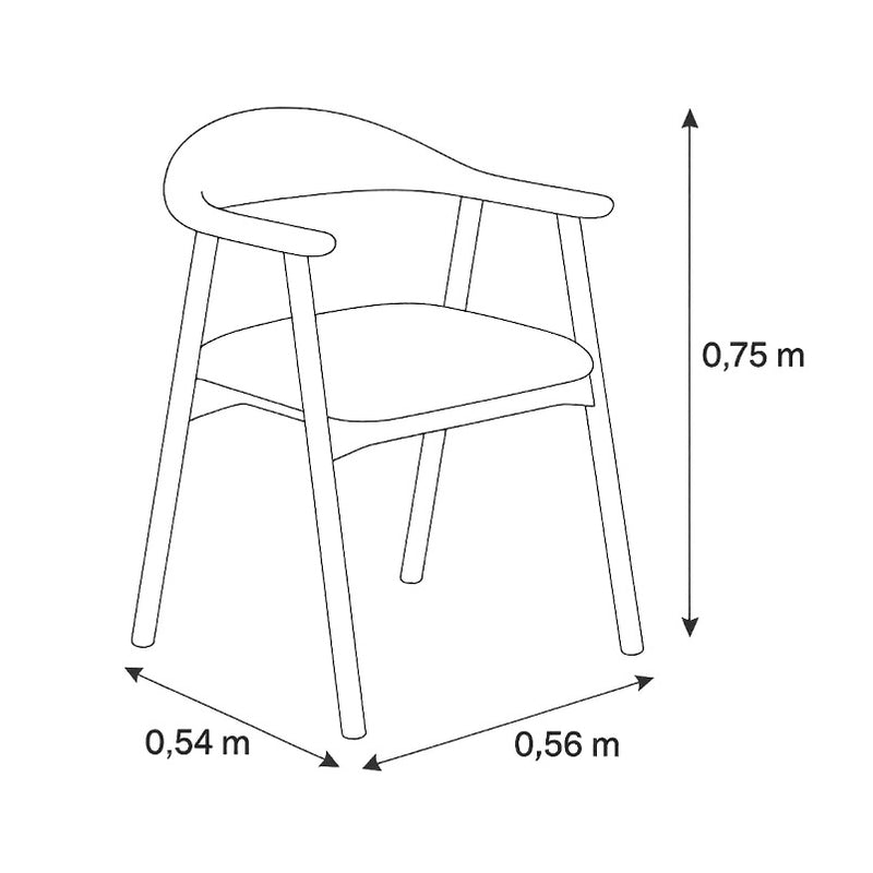 Plano - Silla de Comedor Addi