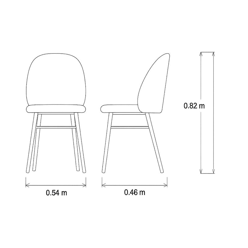 Plano - Silla de Comedor Sophia
