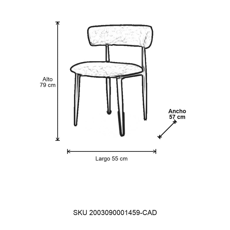 Plano - Silla de Comedor Celine