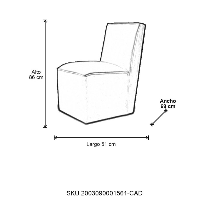 Plano - Silla de Comedor Manga