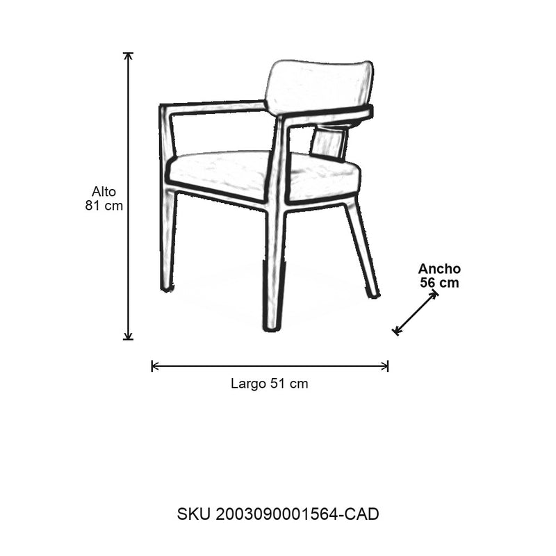 Plano - Silla de Comedor Campbell-II