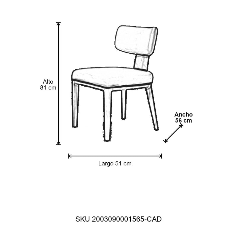 Plano - Silla de Comedor Campbell