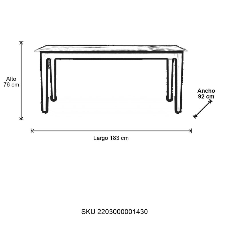 Plano - Mesa de Comedor Karan