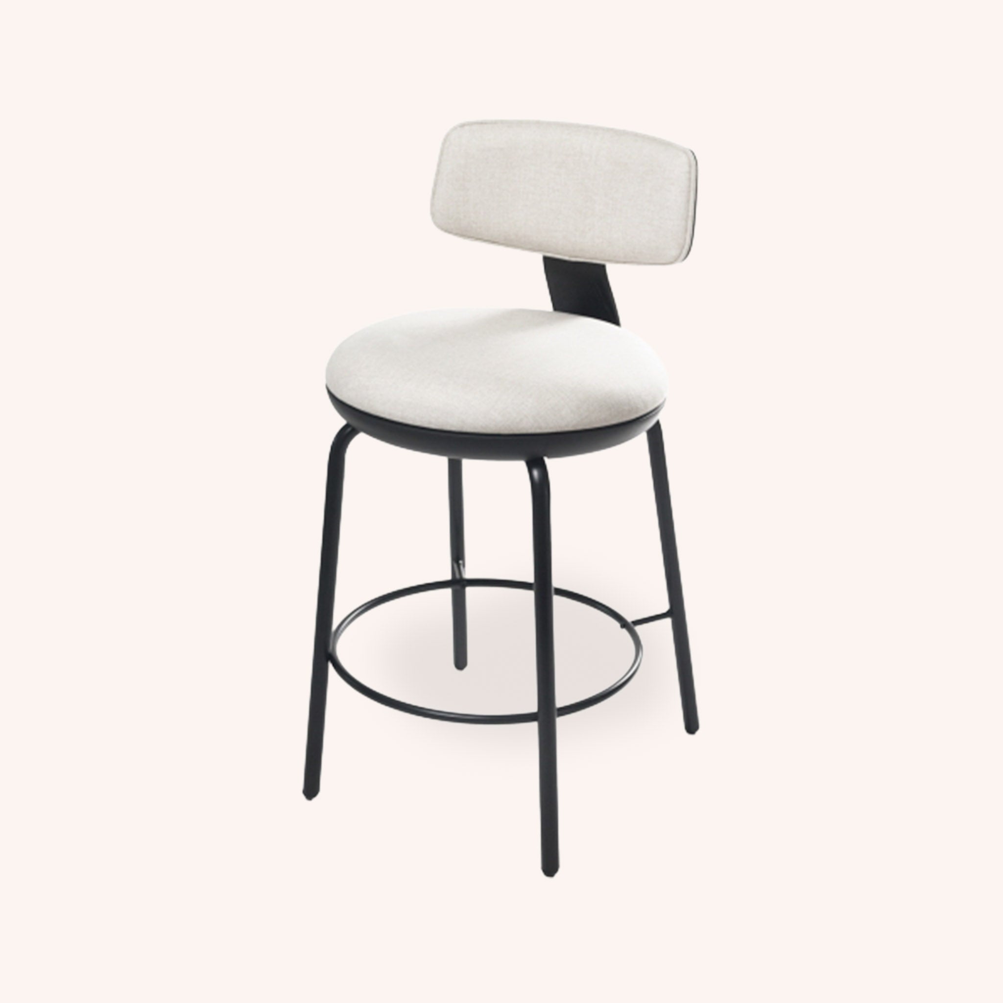Silla de Bar Santori - CREMA/NEGRO