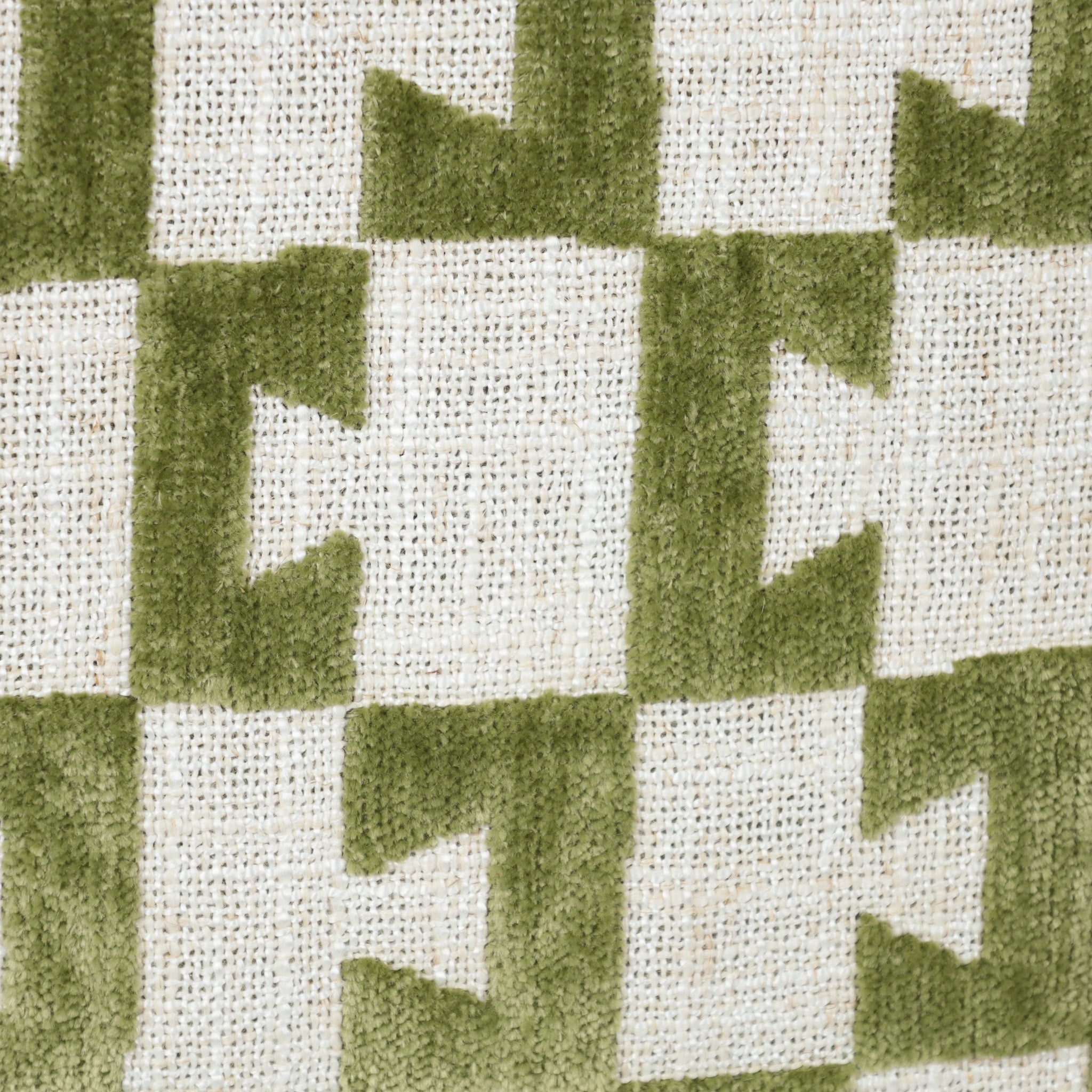 Cojín Cuadrado Zanedin - IVORY Y VERDE