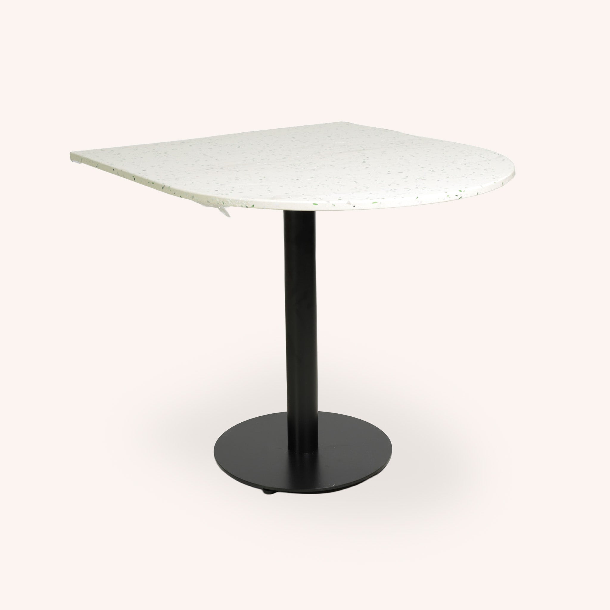 Mesa de Comedor Semi-Redondo - BLANCO/SILVER