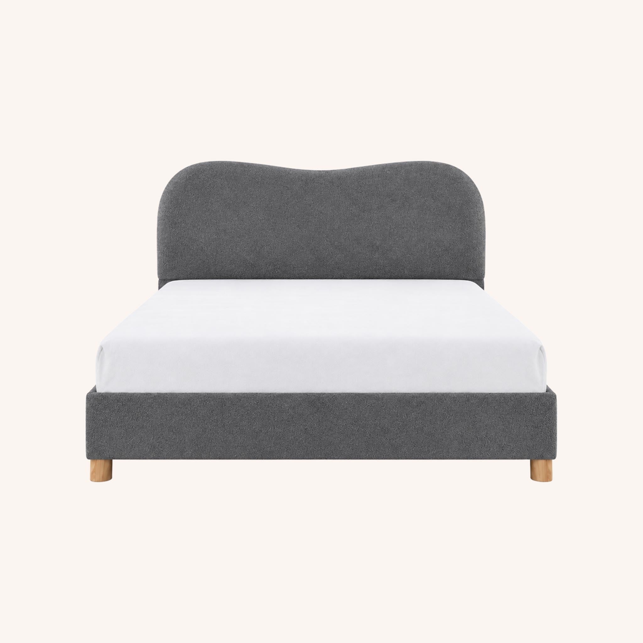 Cama Queen Scalloped - GRIS