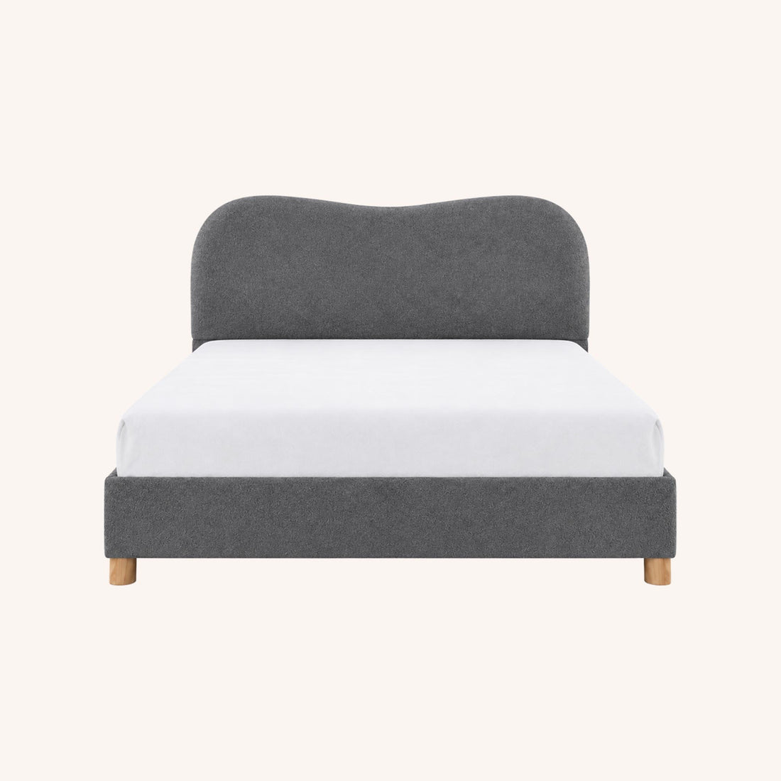 Cama Queen Scalloped - GRIS