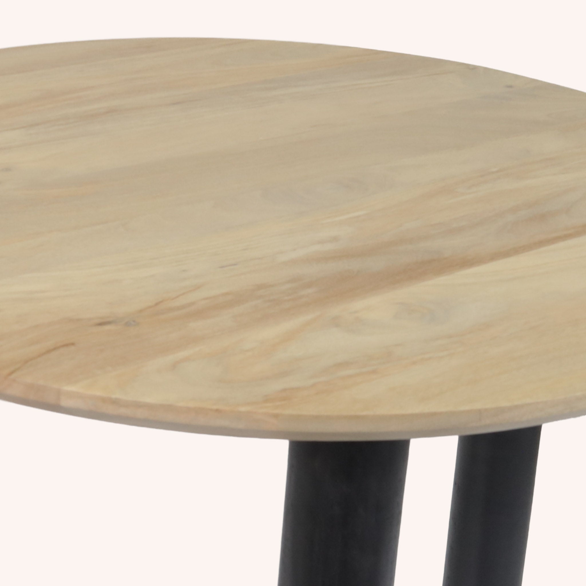 Mesa de Comedor Redonda Priya - ROBLE/NEGRO