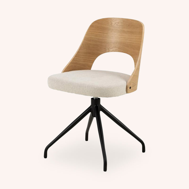 Silla de Comedor Giratoria Lucy - BEIGE