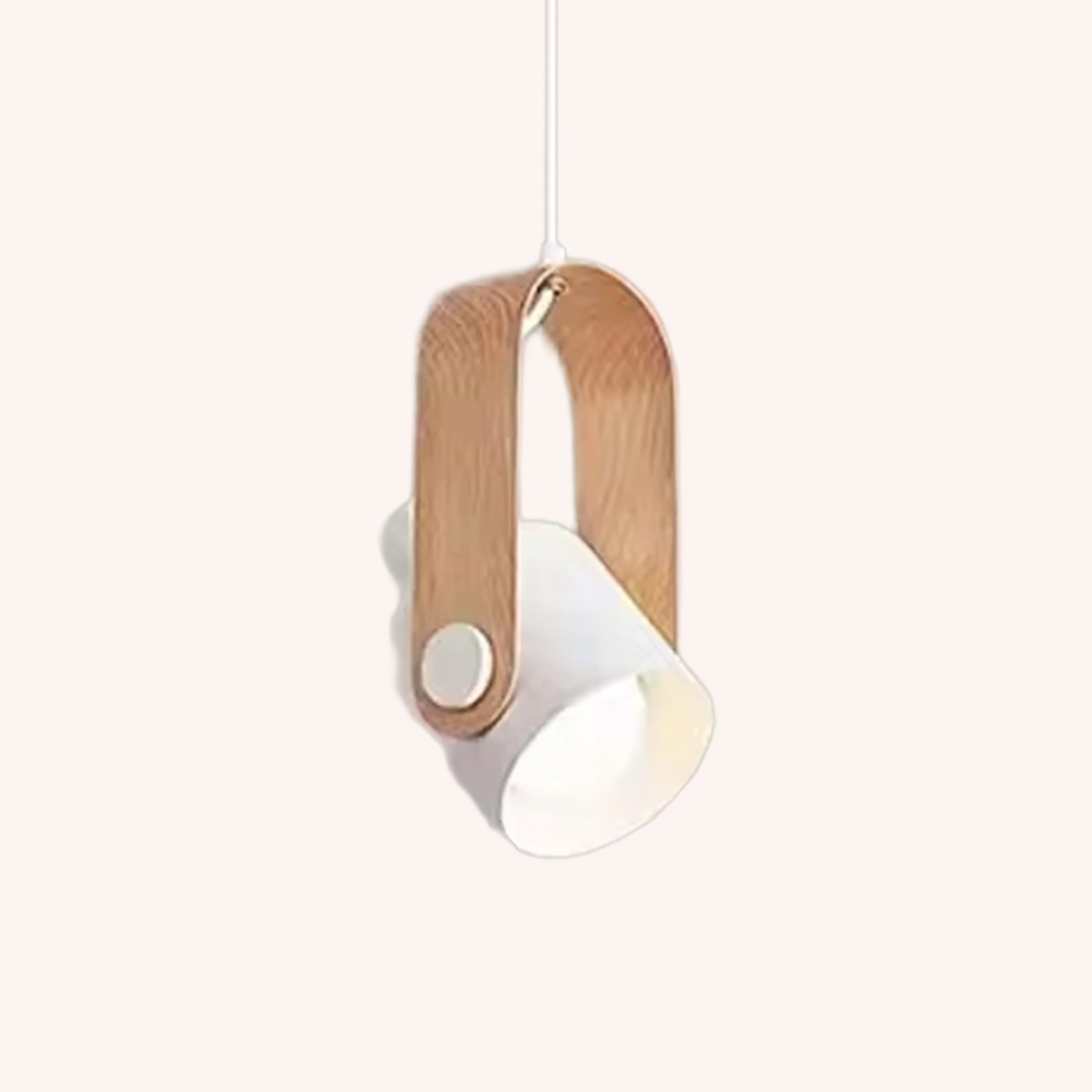 Lámpara de Techo Pivot - Blanco y Madera