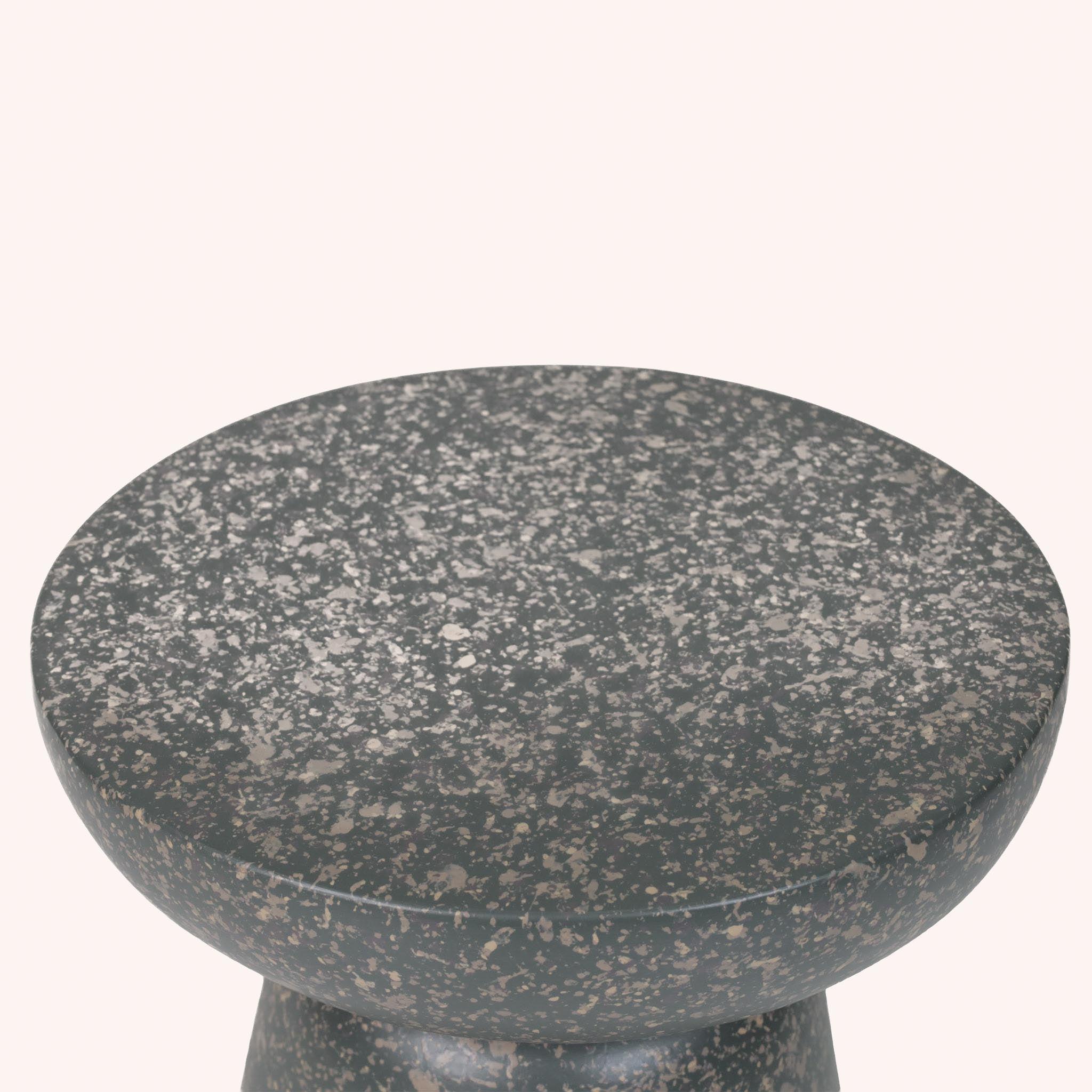 Mesa Lateral Redonda Quartz - GRIS OSCURO