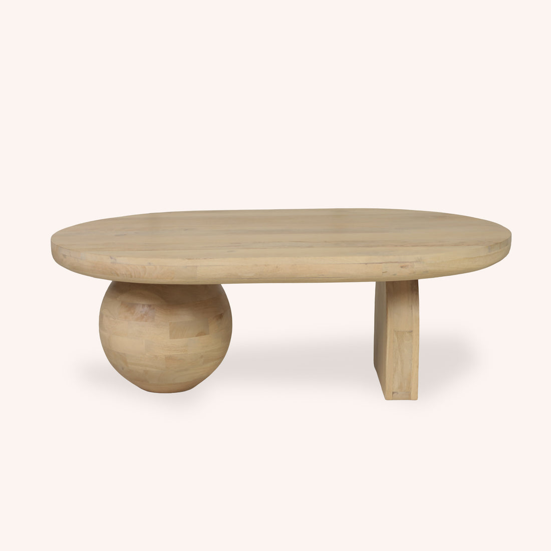 Mesa de Centro Ovalada Kaveri - ROBLE