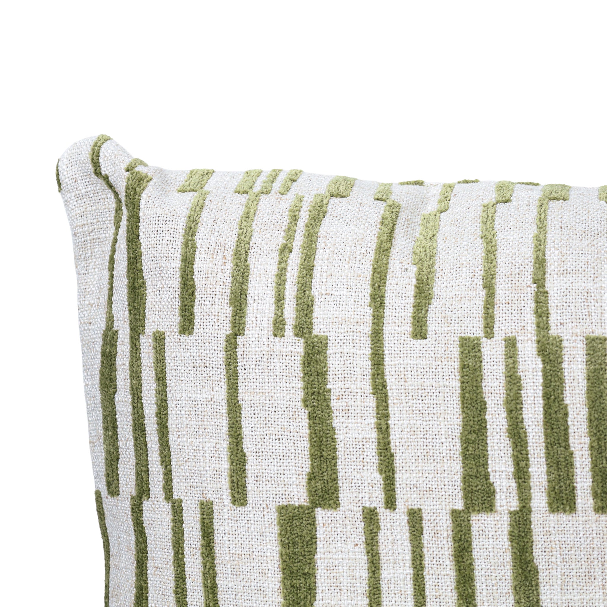 Cojín Rectangular Zanedin - IVORY Y VERDE