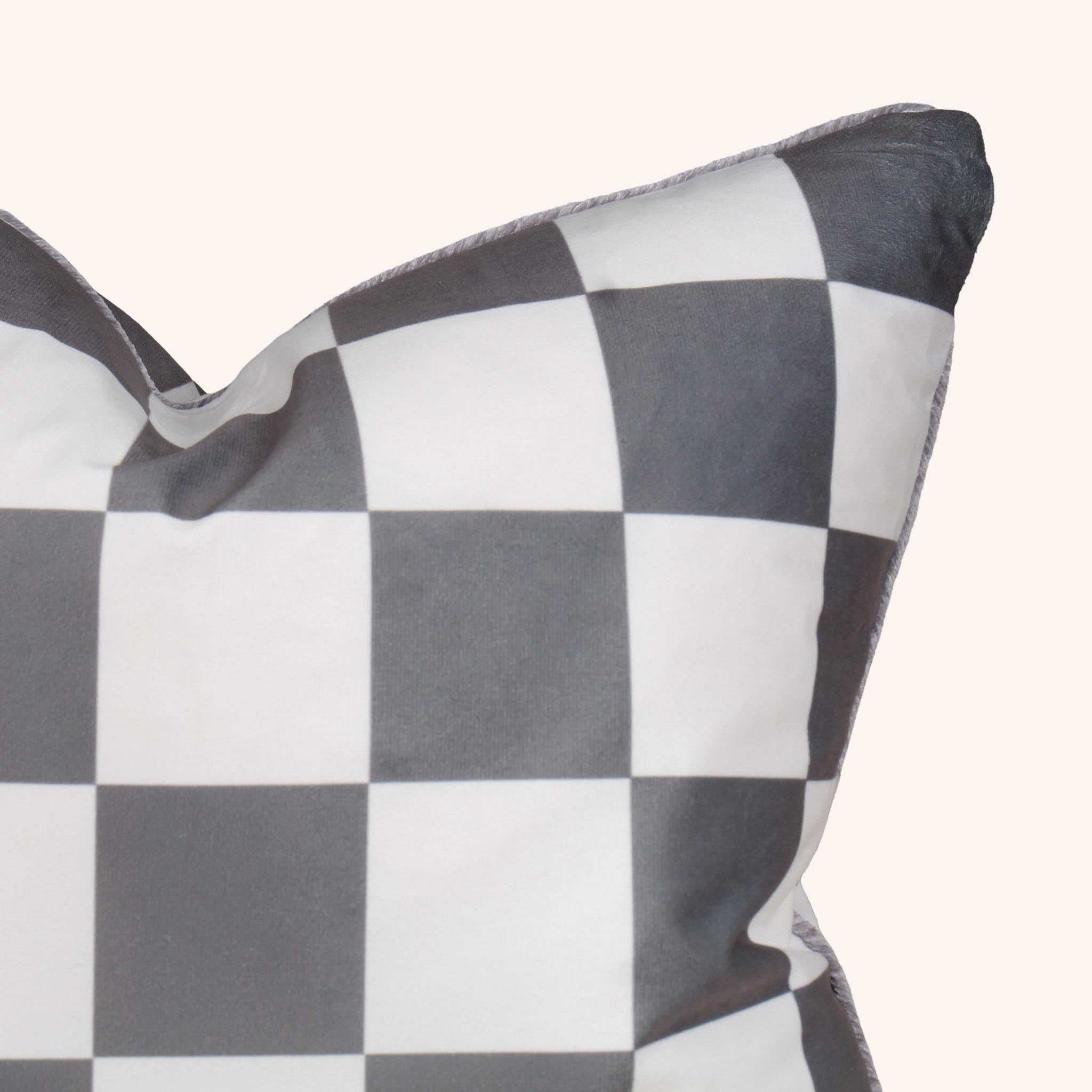 Cojín Grid Mist – Cuadrado - Blanco