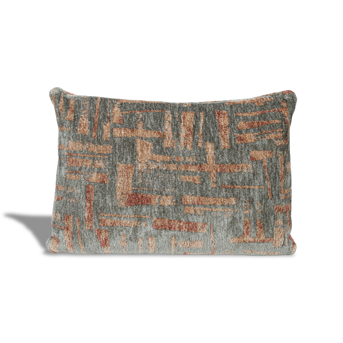 Cojín Rectangular Deondri - TERRACOTA Y GRIS OSCURO
