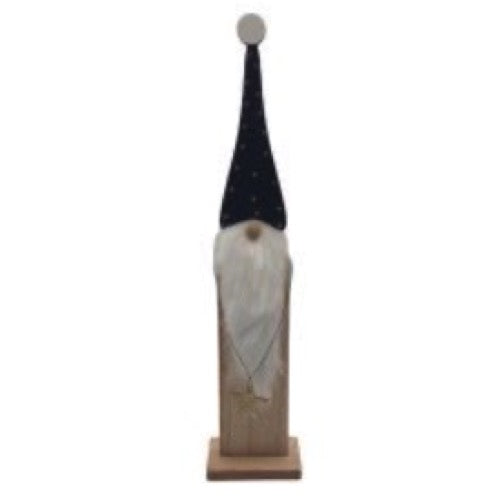 Adorno de Tela – Santa con Gorro - NEGRO Y BLANCO