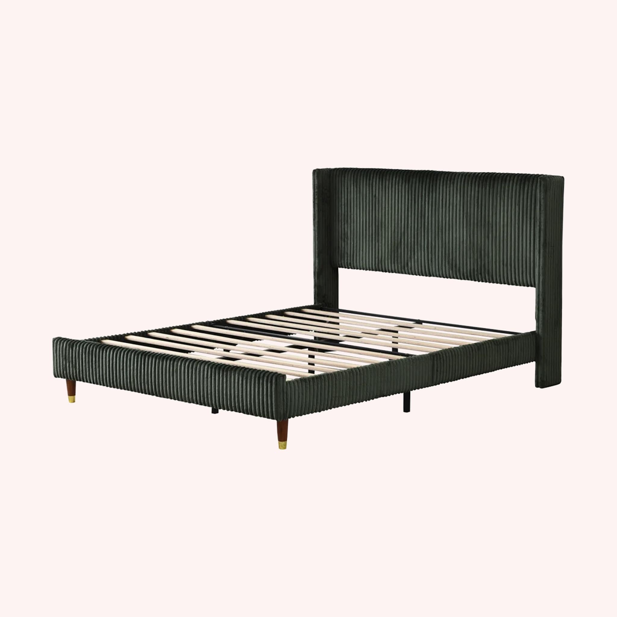 Cama Queen Wingback - VERDE