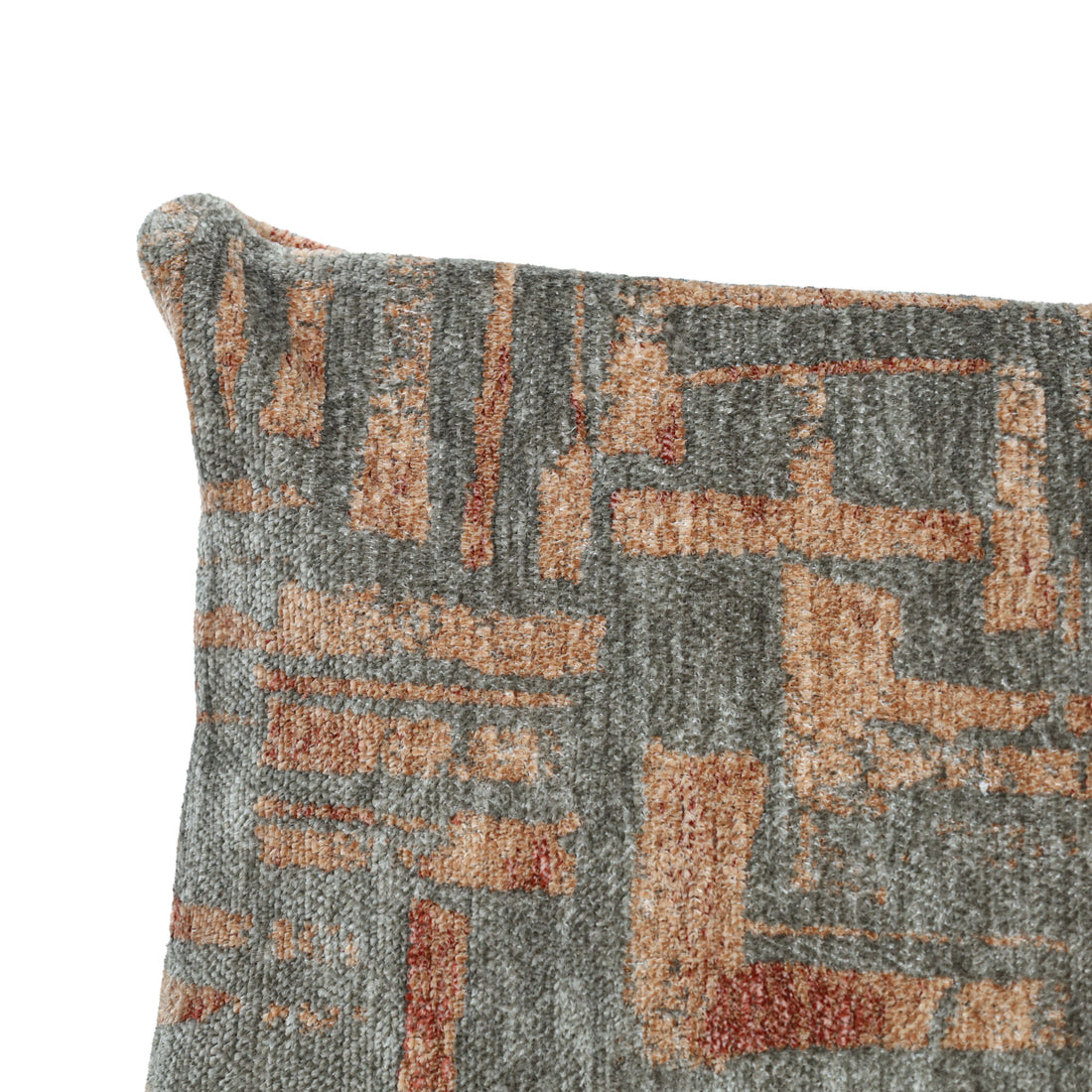 Cojín Rectangular Deondri - TERRACOTA Y GRIS OSCURO