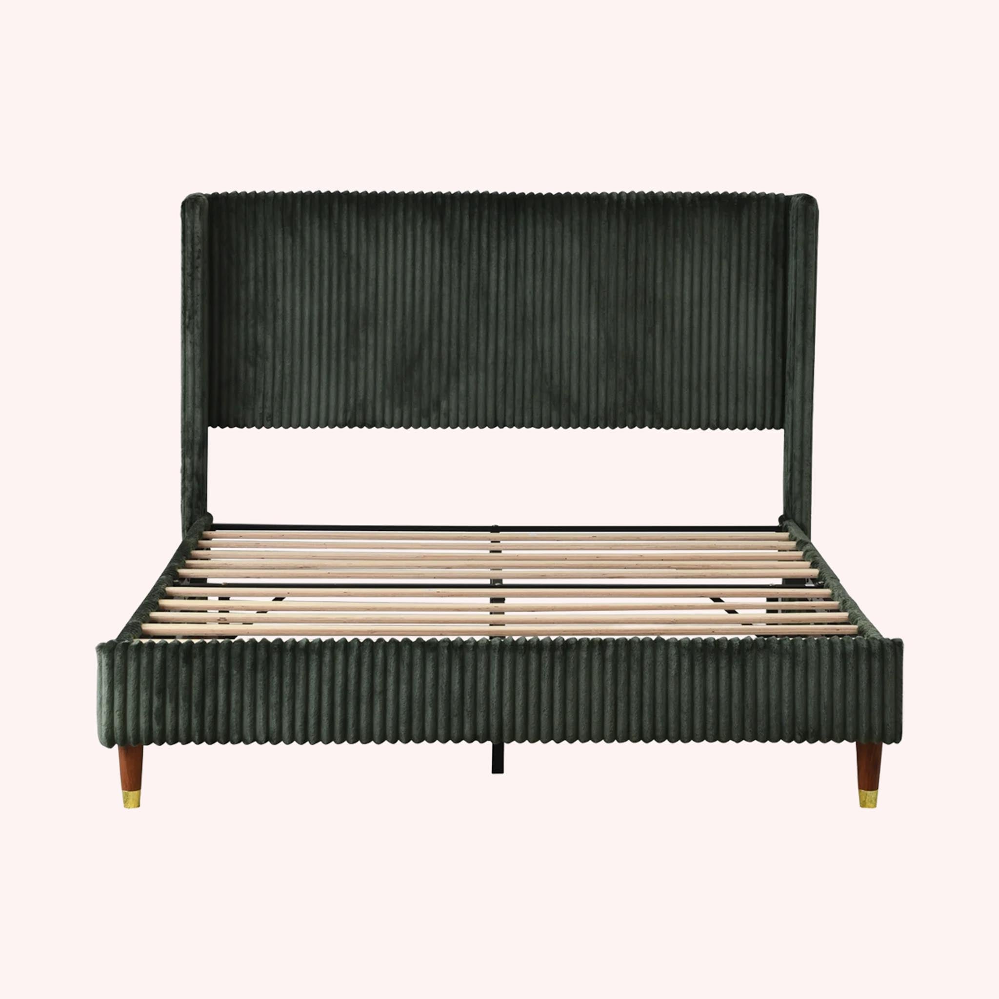 Cama Queen Wingback - VERDE