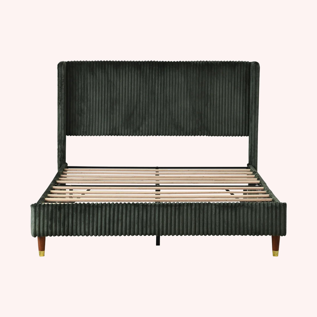 Cama Queen Wingback - VERDE