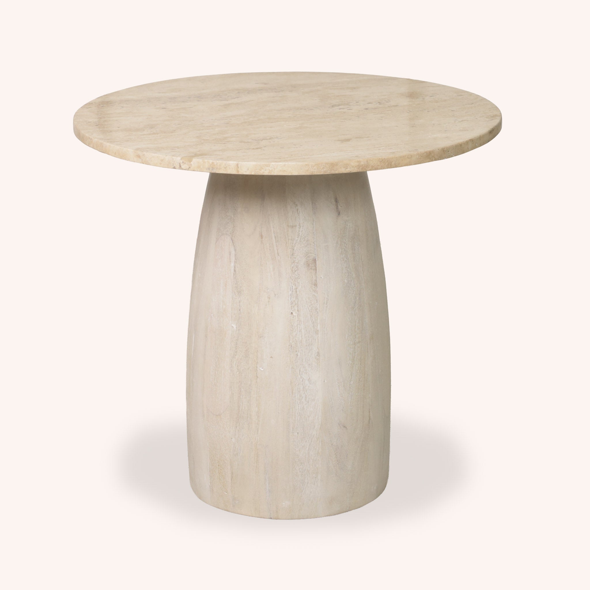 Mesa Lateral Redonda Gulab - BLANCO