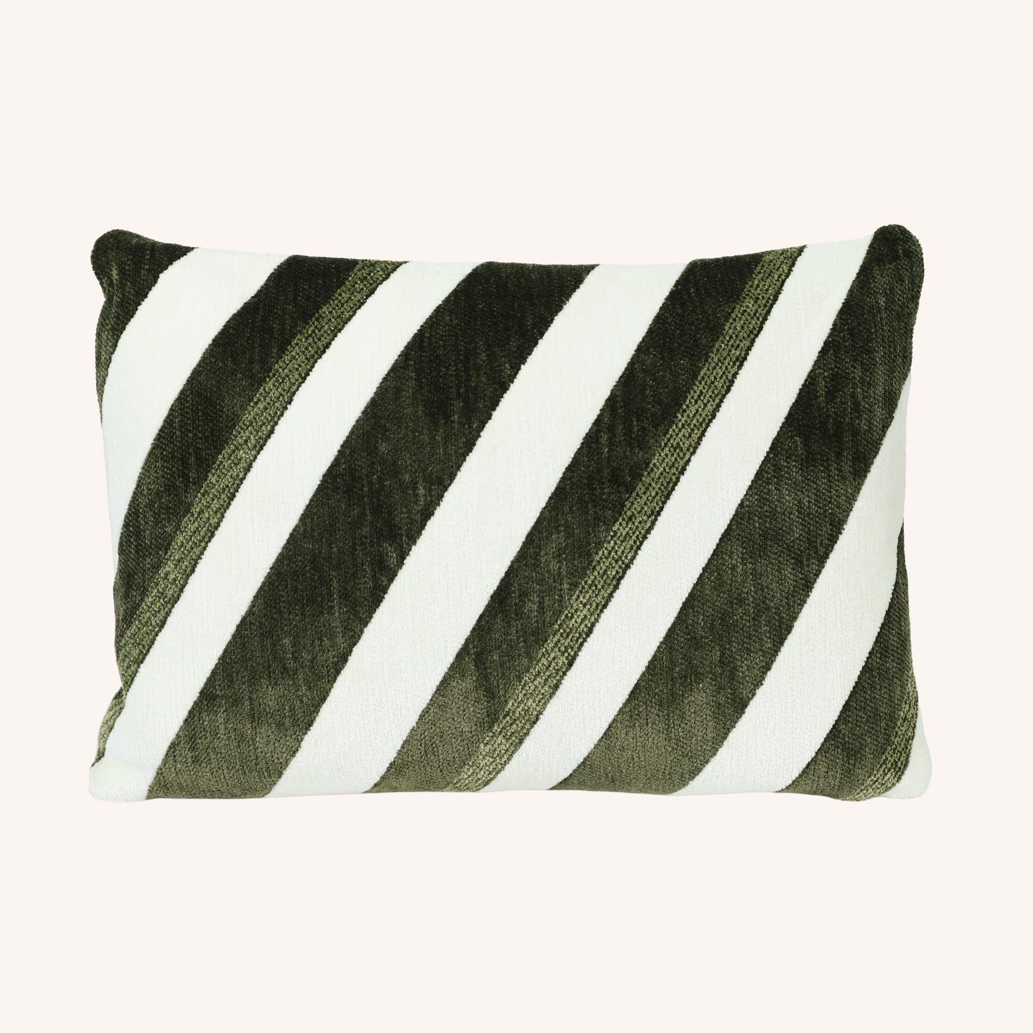 Cojín Rectangular Deondri - BLANCO Y VERDE
