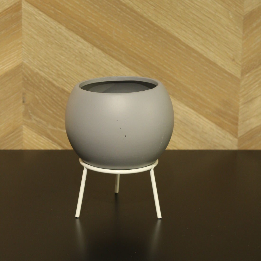 Pote de Cerámica – Mall Grande - GRIS