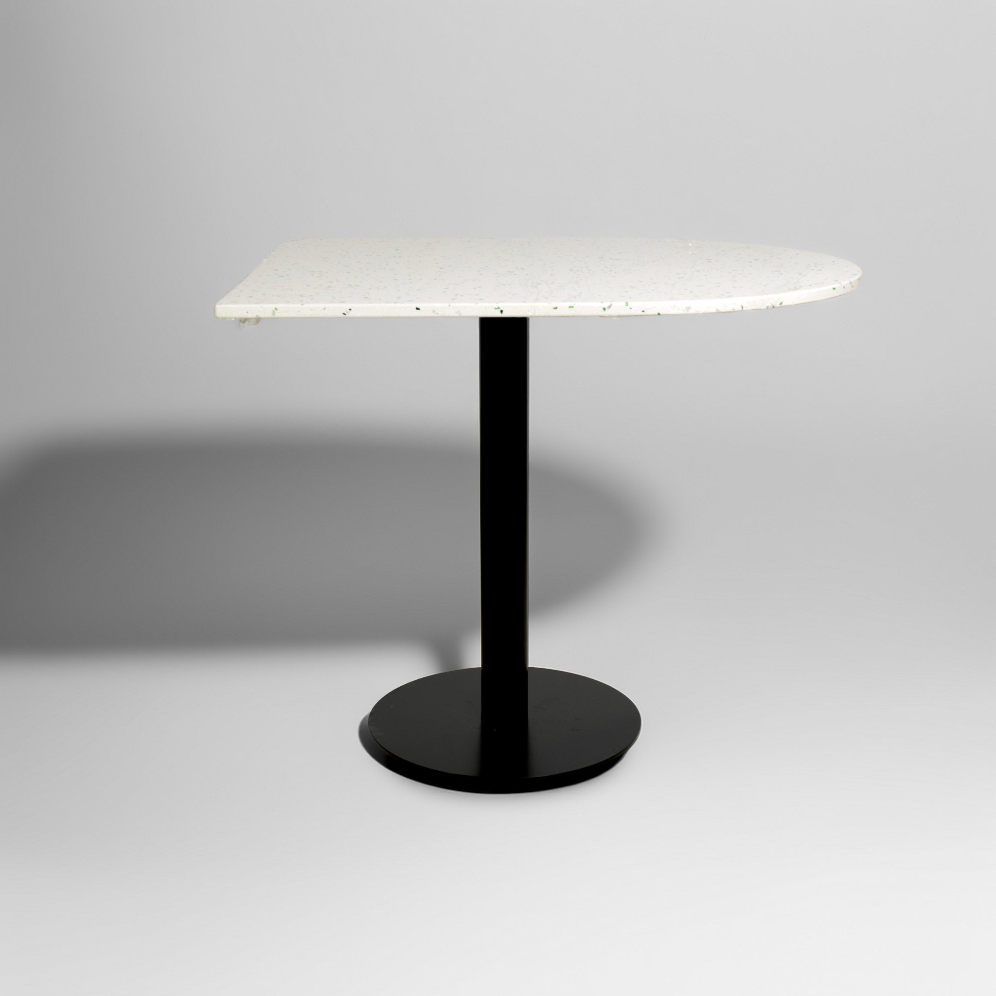 Mesa de Comedor Semi-Redondo - BLANCO/SILVER