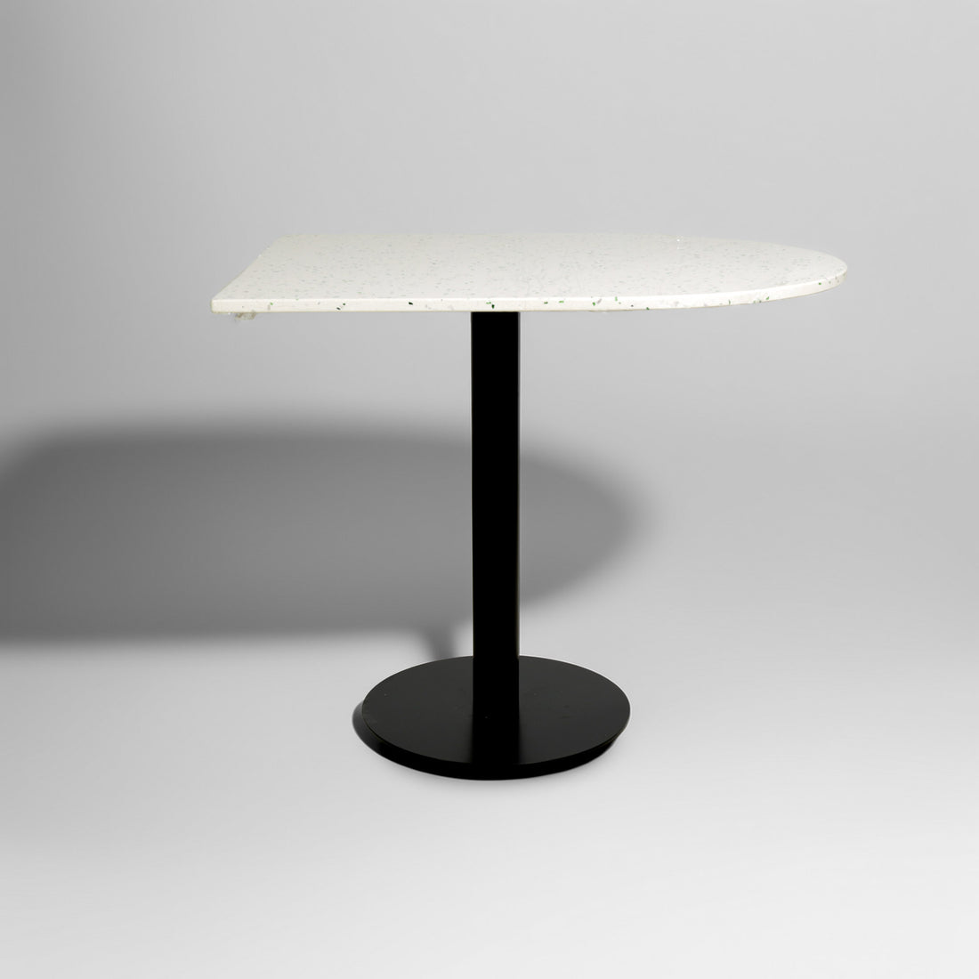 Mesa de Comedor Semi-Redondo - BLANCO/SILVER