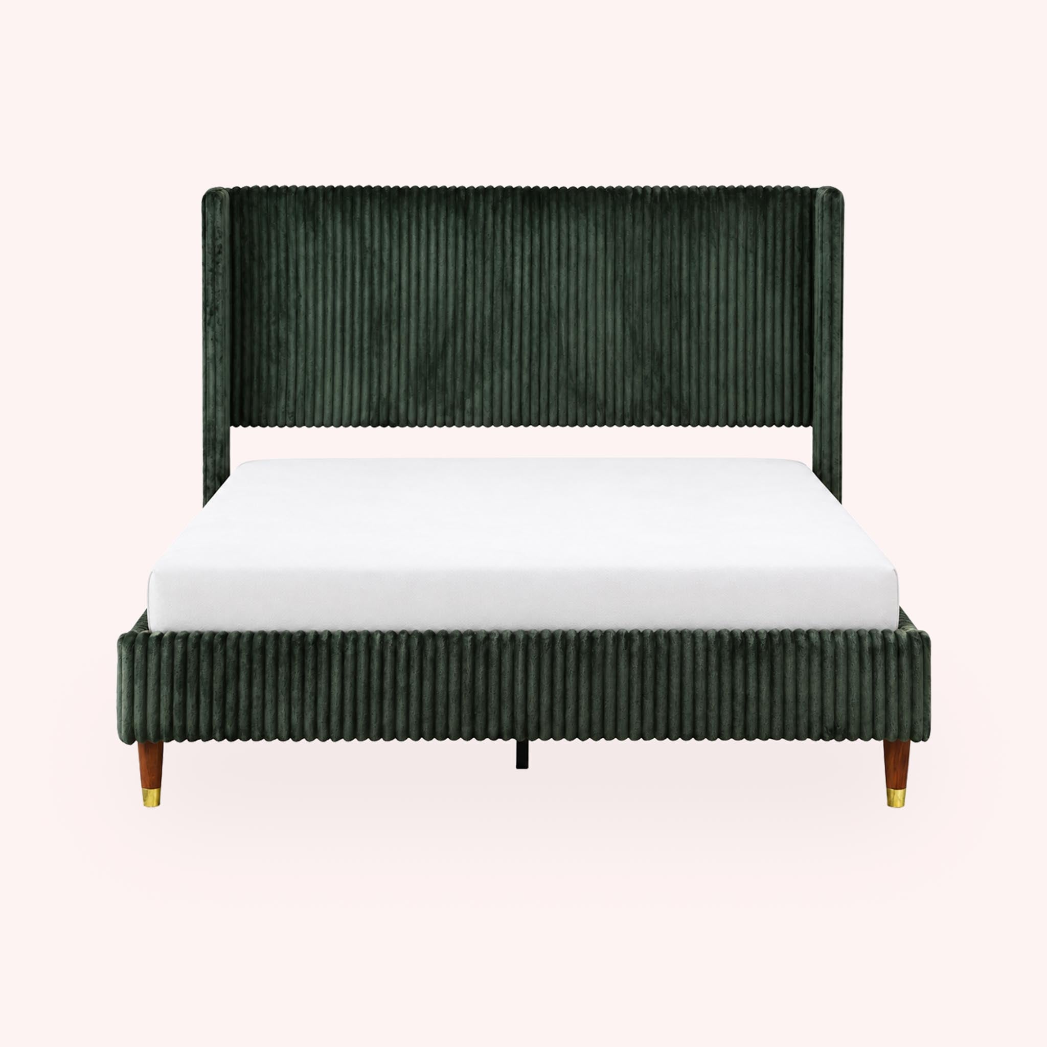 Cama Queen Wingback - VERDE