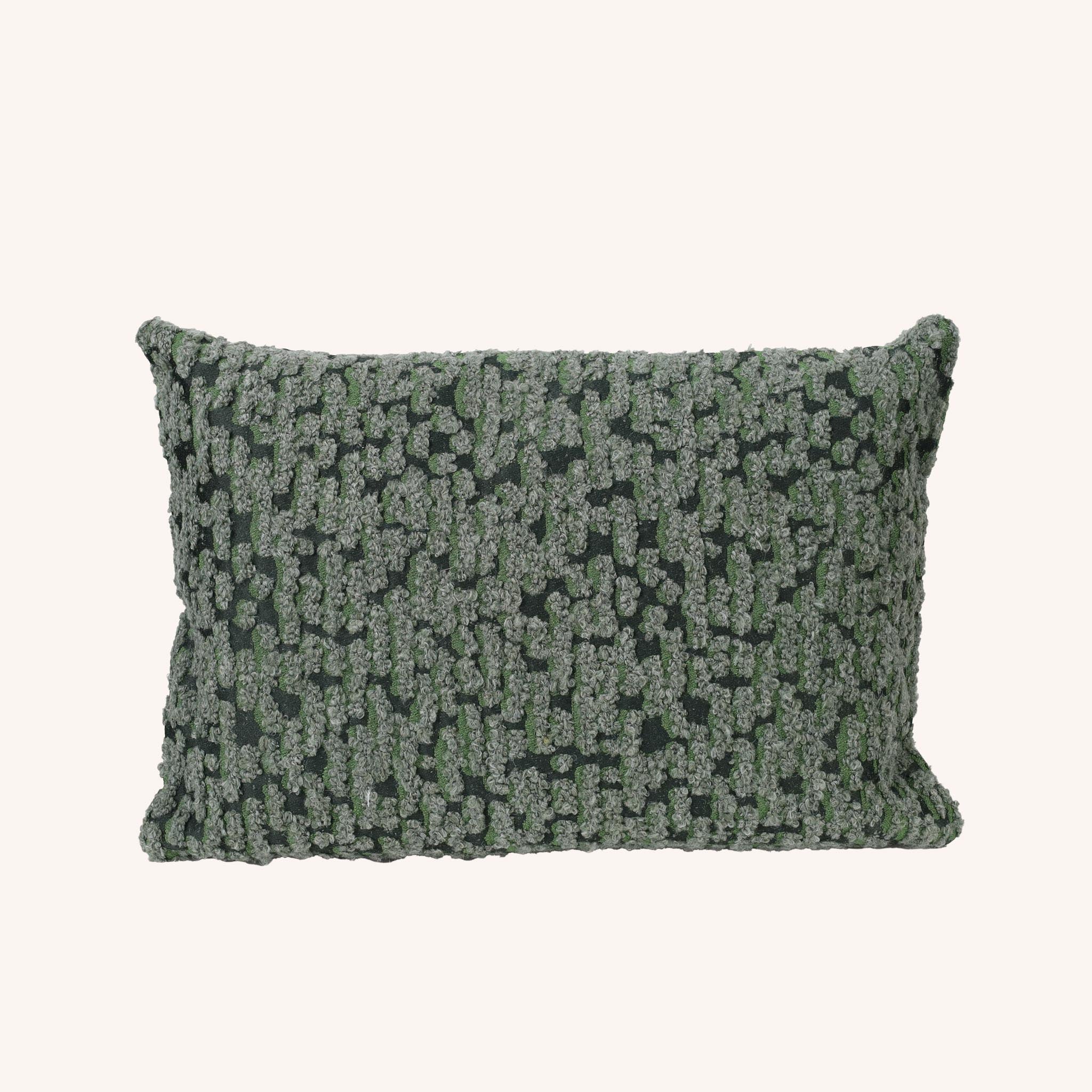 Cojín Rectangular Leah - VERDE Y NEGRO