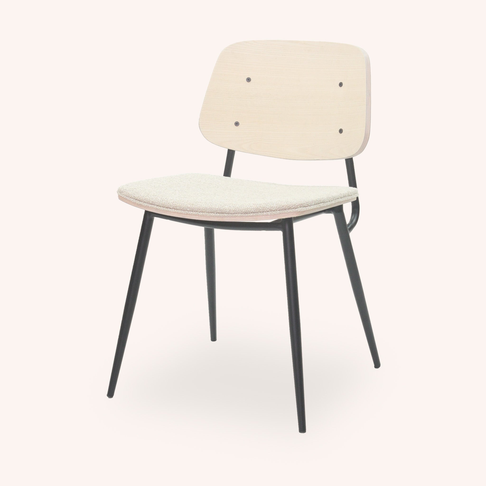 Silla de Comedor Yas - NEGRO / CREMA / NATURAL