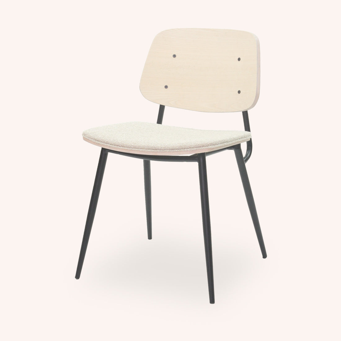Silla de Comedor Yas - NEGRO / CREMA / NATURAL