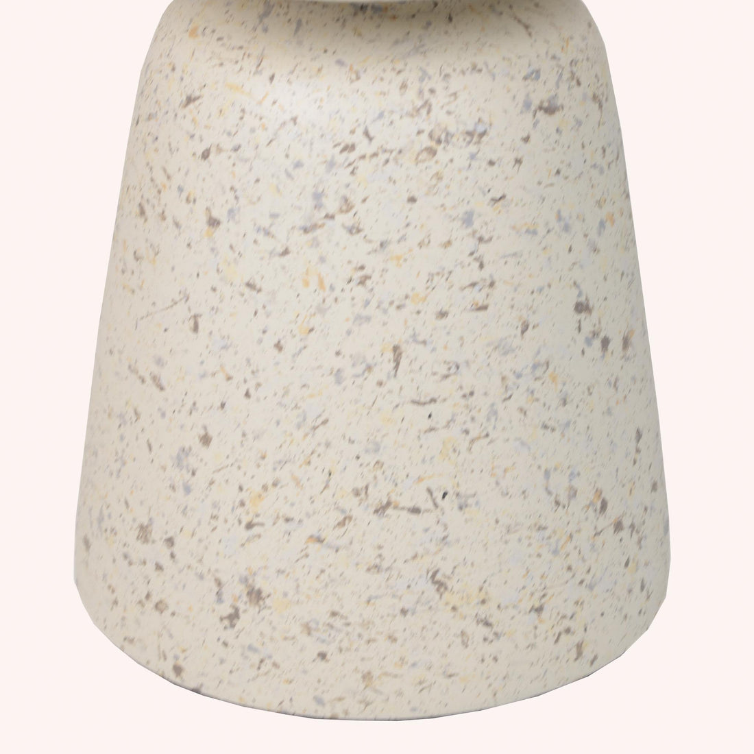 Mesa Lateral Redonda Quartz - CREMA