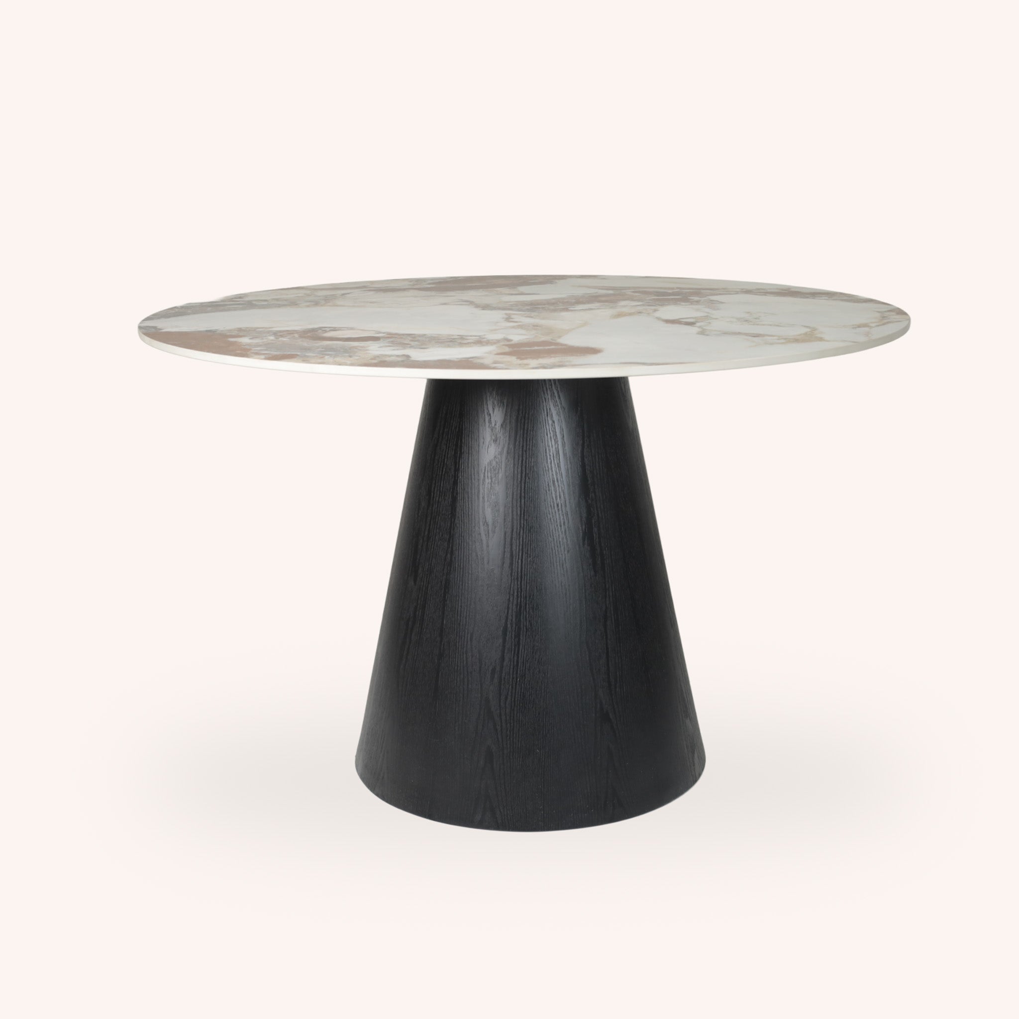 Mesa de Comedor Norad - BLANCO CHOCOLATE  BEIGE Y NEGRO