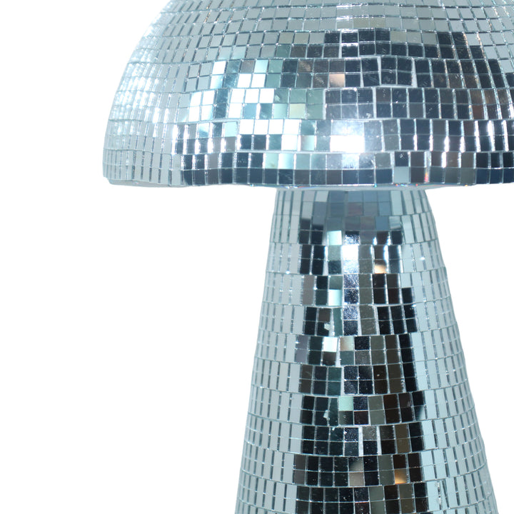 Figura de Metal – Hongo Disco Ball Grande - PLATEADO