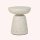 Mesa Lateral Redonda Quartz - CREMA