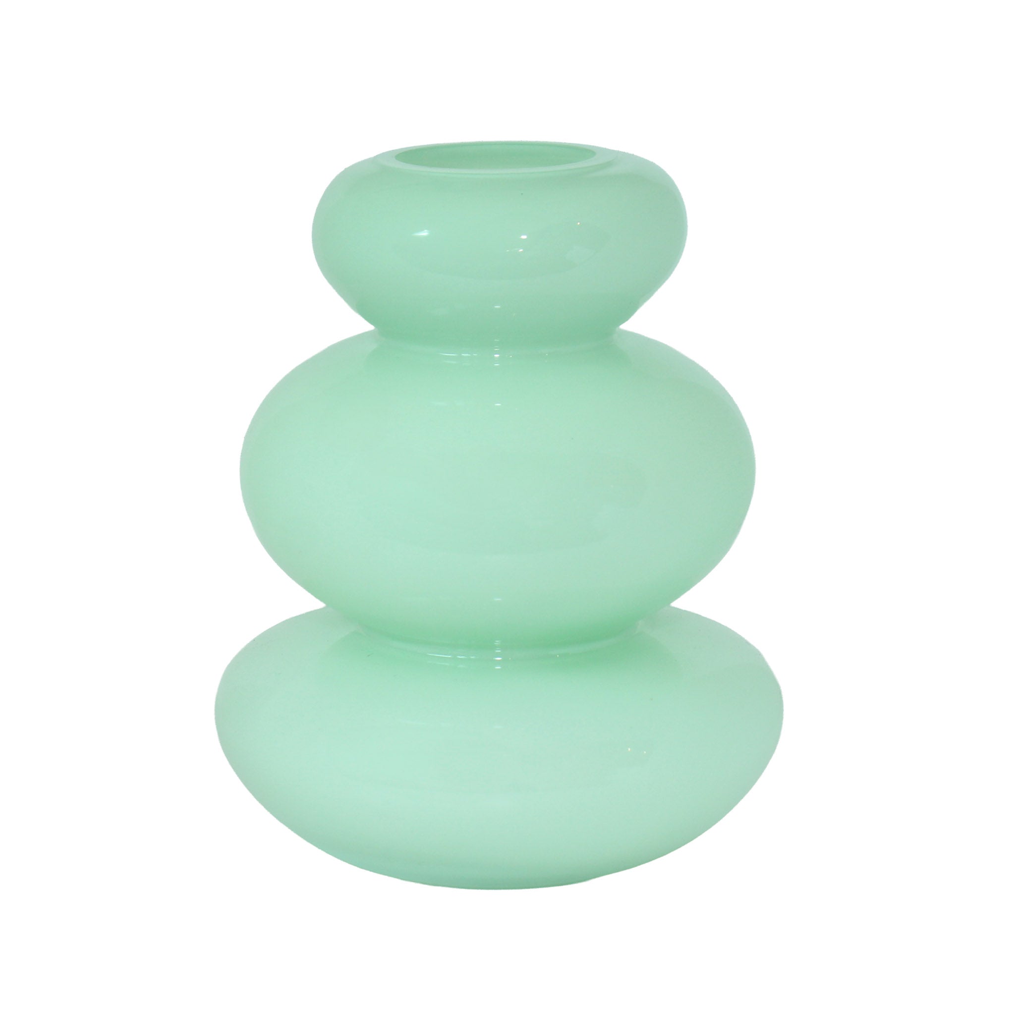 Florero de Vidrio Roca - VERDE AQUA