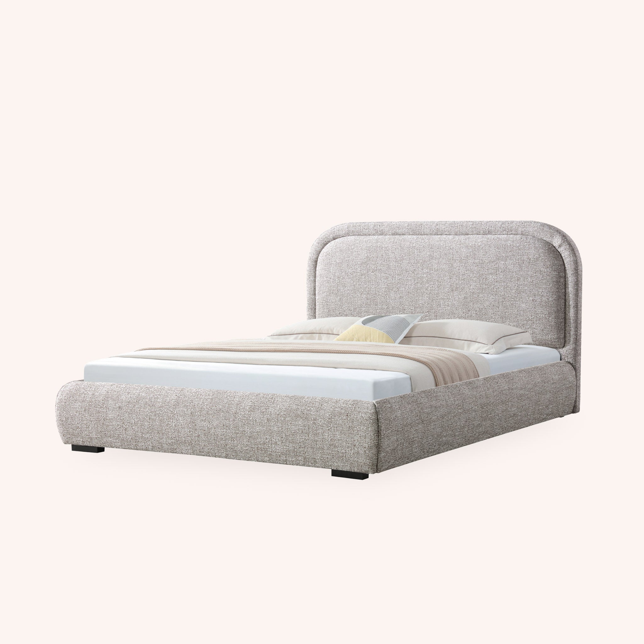 Cama Queen Elara - BEIGE/MARRON - Q