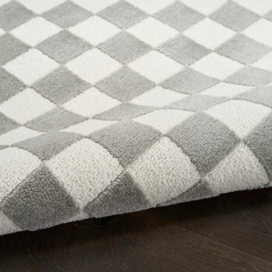 Alfombra Rectangular Check - GRIS