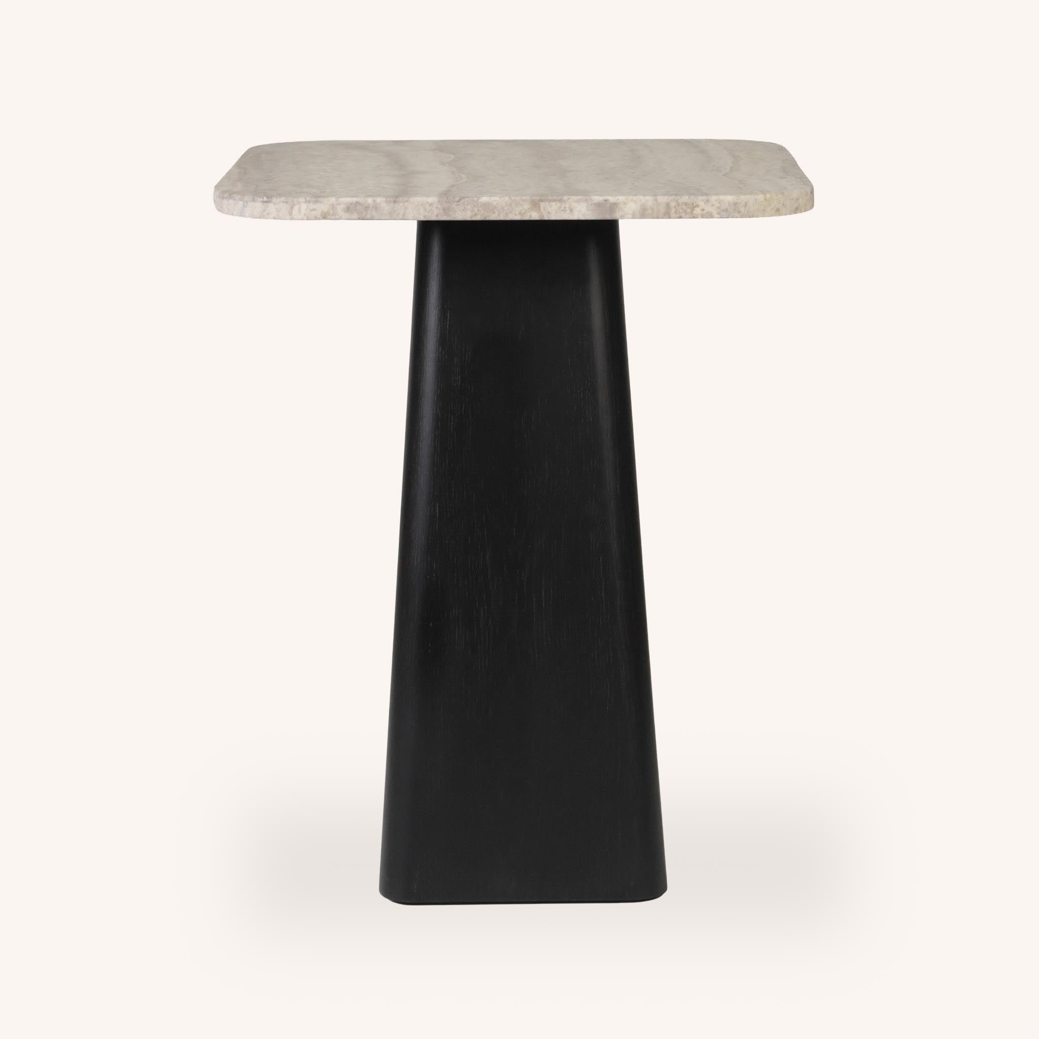 Mesa de Comedor Cuadrada Tapo - CREMA/NEGRO