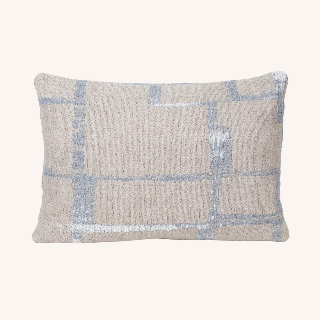 Cojín Rectangular Deondri - BEIGE Y AZUL GRISACEO