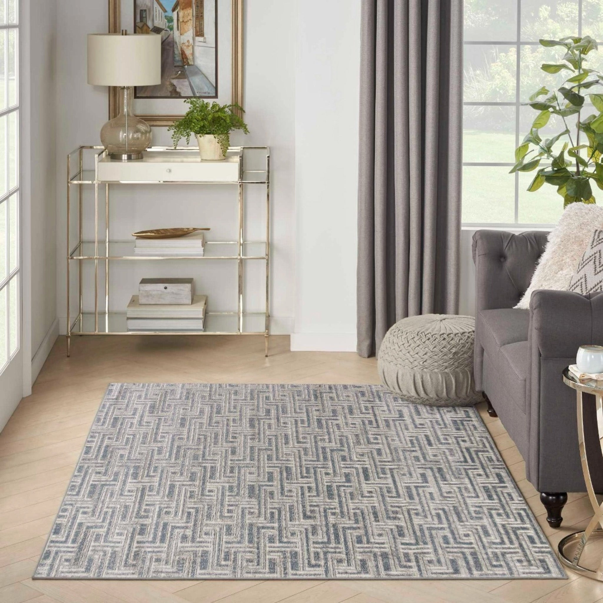 Alfombra Rectangular Home - GRIS AZUL