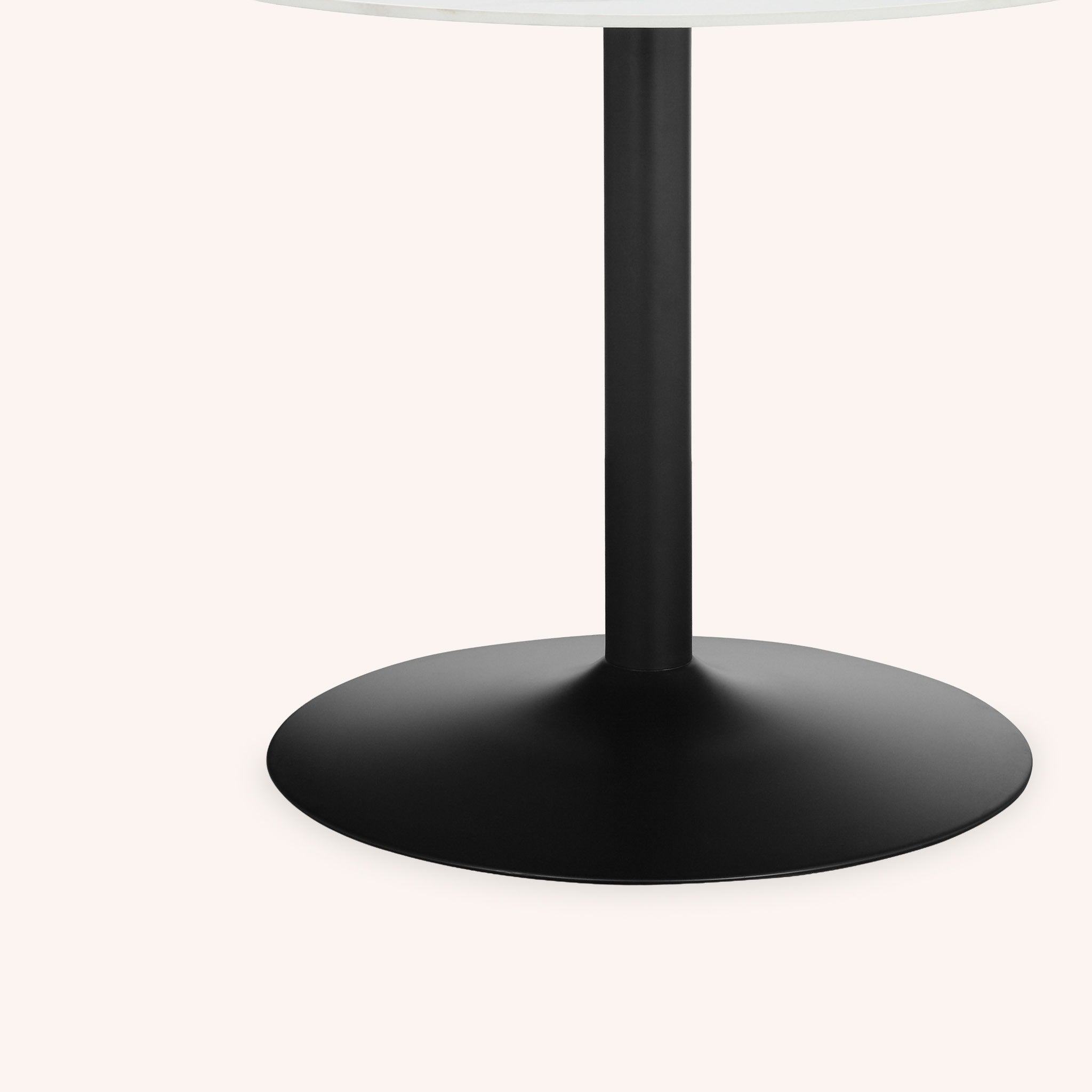 Mesa de Comedor Redonda Martini - BLANCO Y NEGRO
