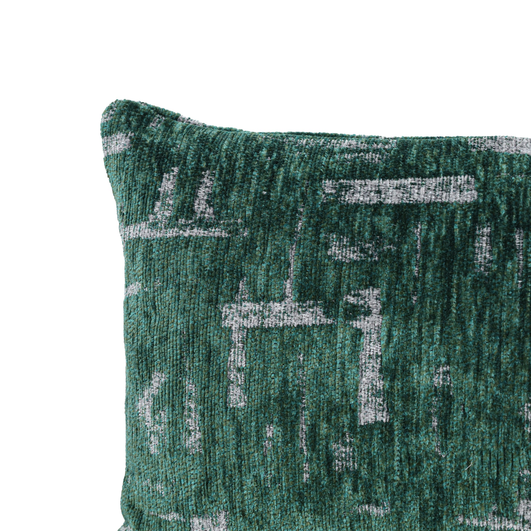 Cojín Rectangular Deondri - VERDE Y GRIS