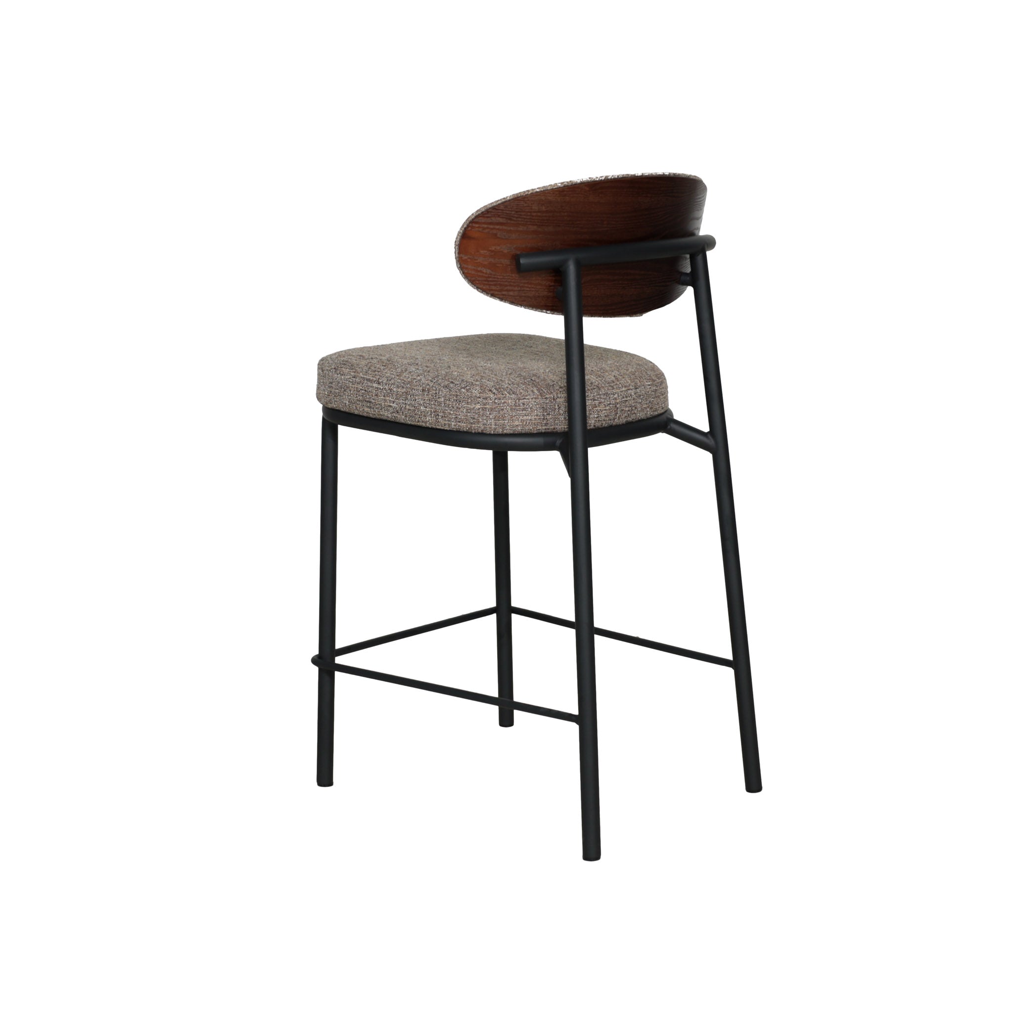 Silla de Bar Redding - BEIGE Y CHOCOLATE