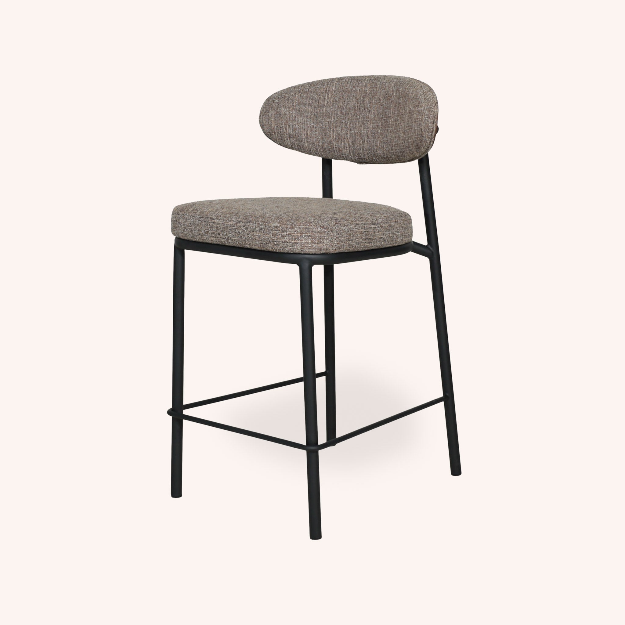 Silla de Bar Redding - BEIGE Y CHOCOLATE