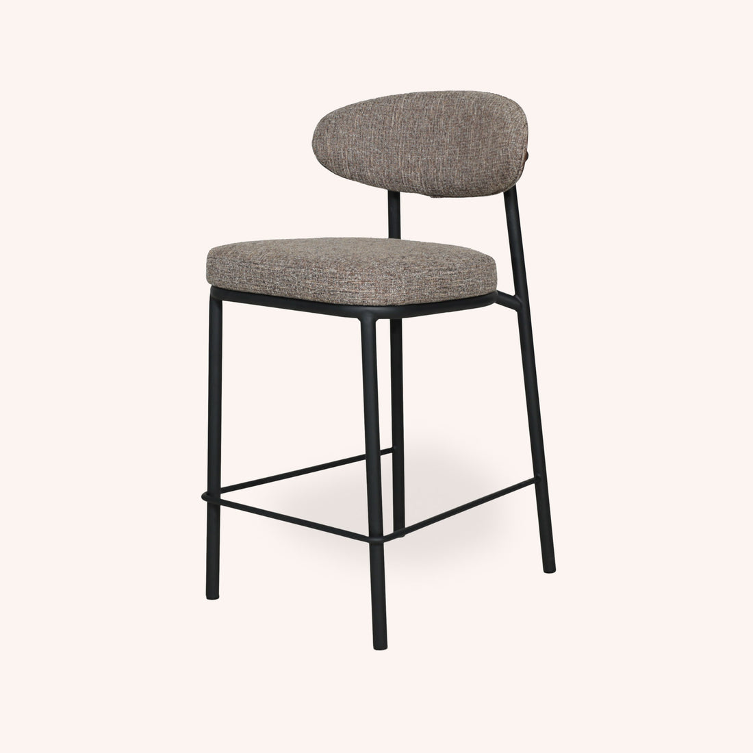 Silla de Bar Redding - BEIGE Y CHOCOLATE