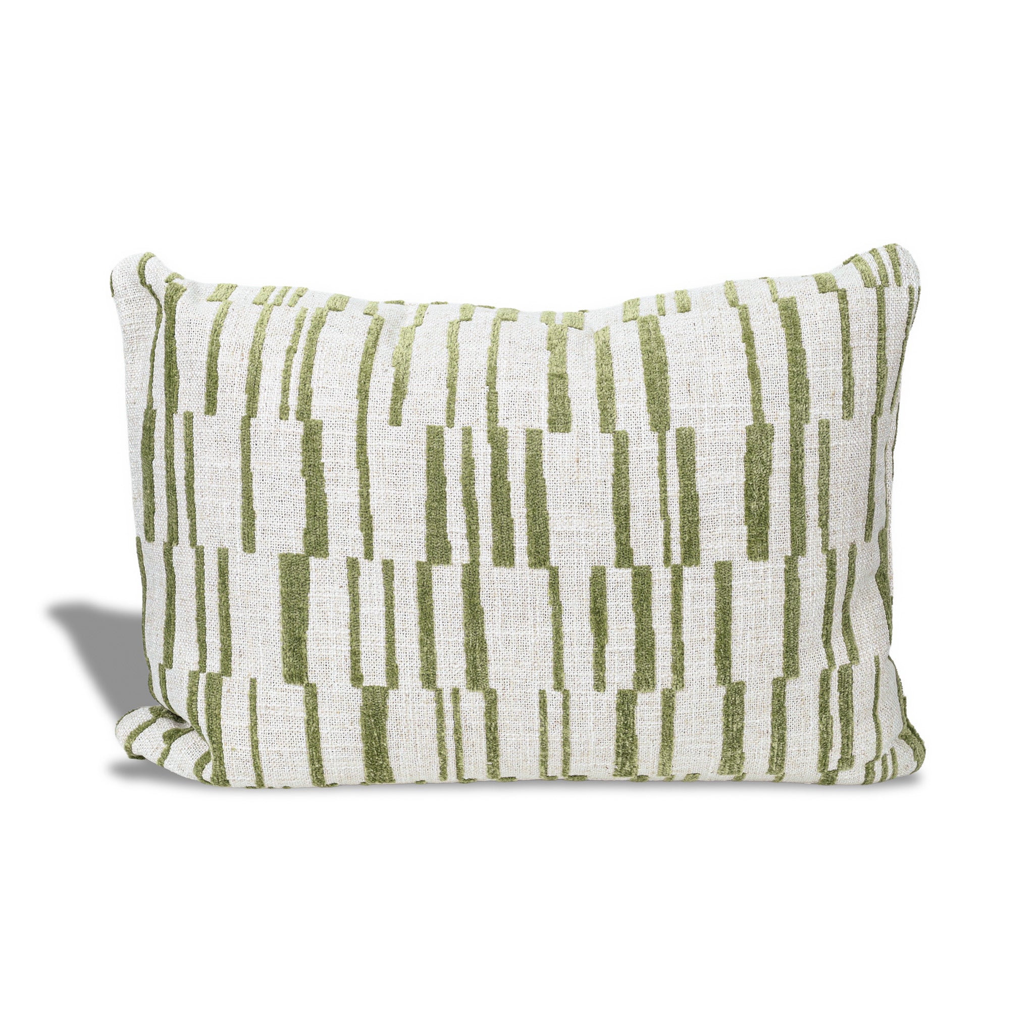 Cojín Rectangular Zanedin - IVORY Y VERDE